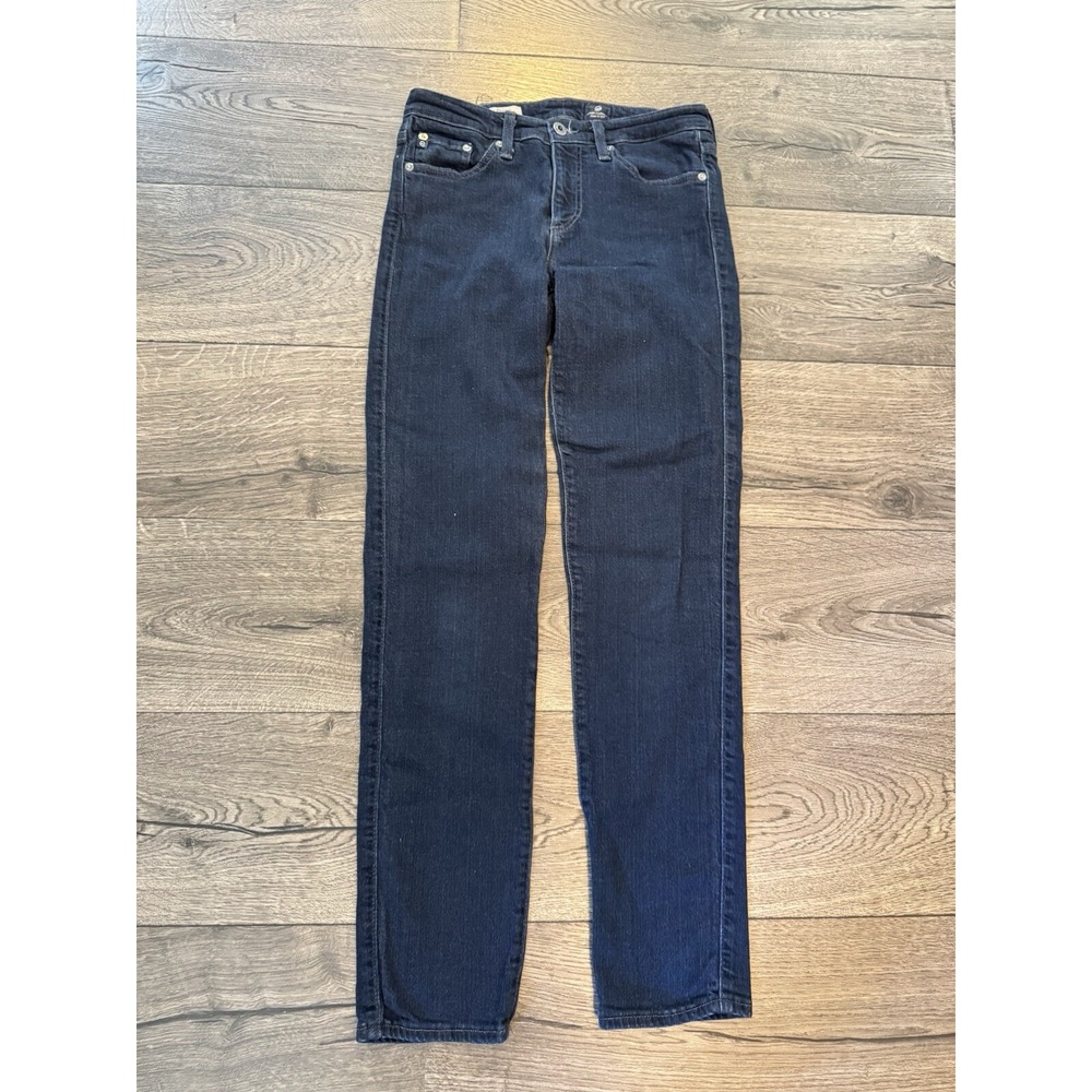 AG Adriano Goldschmied Women'sThe Prima Mid-Rise Blue Dark Wash Jeans Size 27R